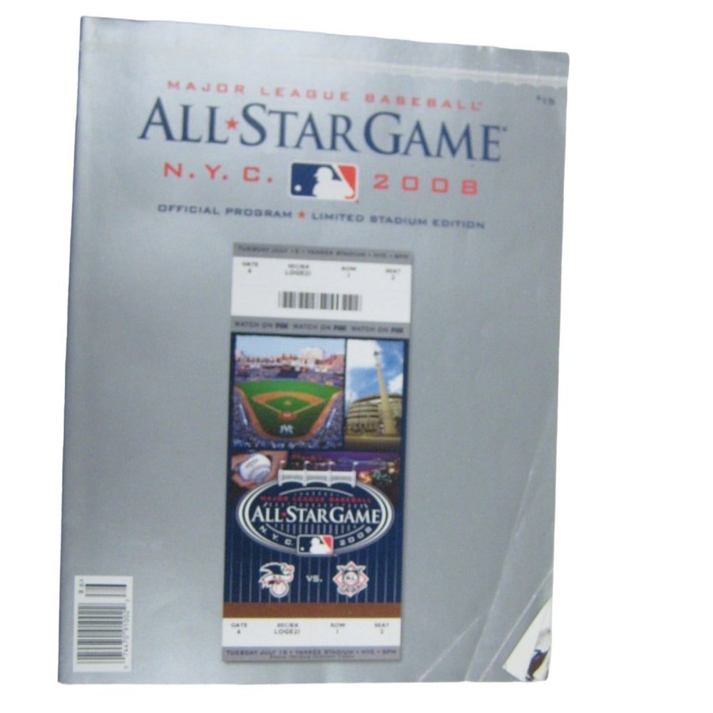 2008 Major League Baseball All Star Game Program Yankees Stadium Unscored